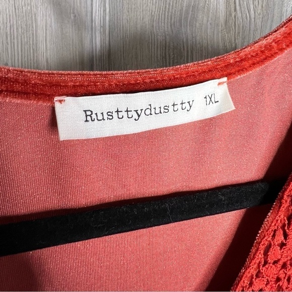 Rusttydustty Boho Velvet Lace Mini Dress - Picture 5 of 8